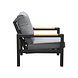 AVH-Collectie Ningbo stoel bank loungeset 4 delig antraciet aluminium AVH-Collectie Ningbo stoel bank loungeset 4 delig antraciet aluminium