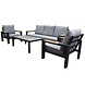 AVH-Collectie Ningbo stoel bank loungeset 4 delig antraciet aluminium AVH-Collectie Ningbo stoel bank loungeset 4 delig antraciet aluminium