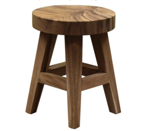 AVH-Collectie Boomstam krukje rond 36x36xH46 cm 4 poten