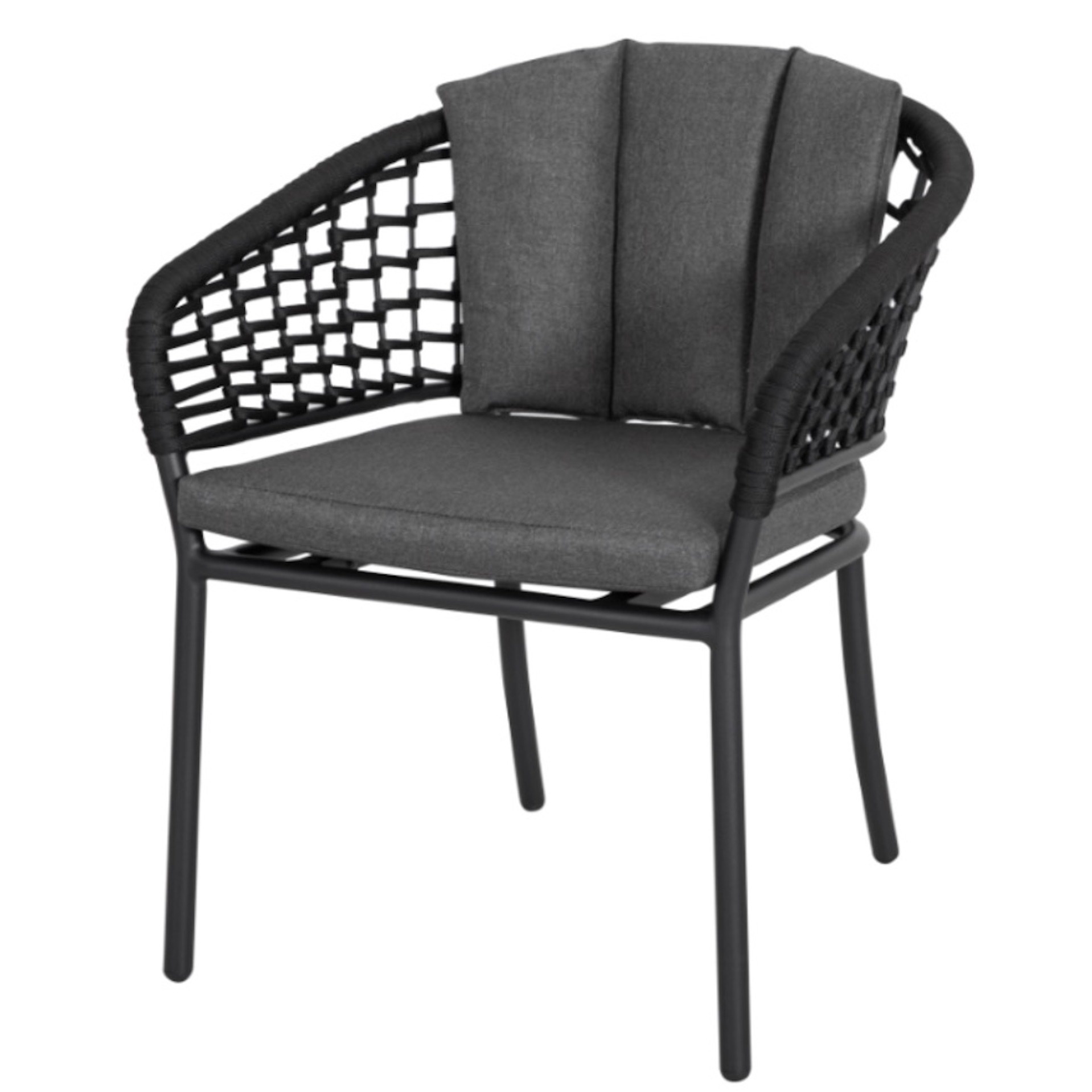 AVH-Collectie Singapore dining tuinstoel stapelbaar aluminium rope