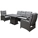 AVH-Collectie Hanoi stoel bank dining loungeset 4 delig verstelbare tafel antraciet AVH-Collectie Hanoi stoel bank dining loungeset 4 delig verstelbare tafel antraciet