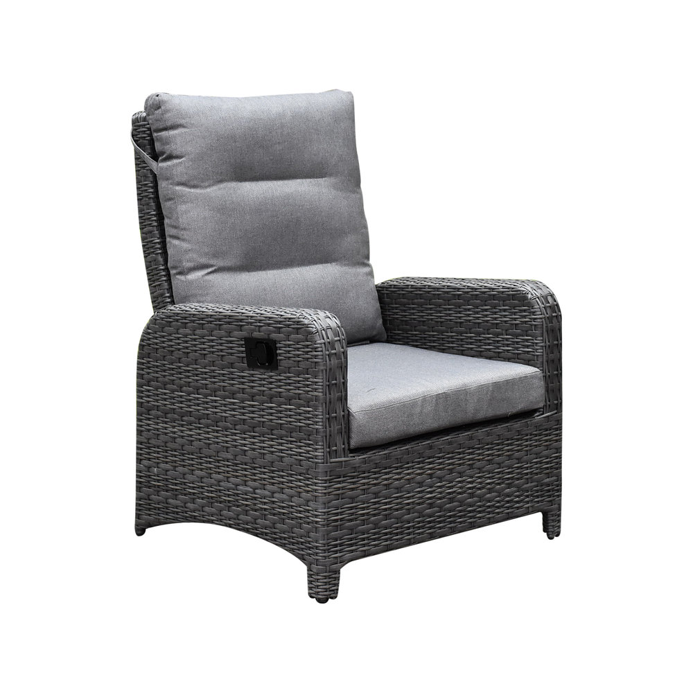 AVH-Collectie Showroommodel Hanoi stoel bank dining loungeset 4 delig verstelbare tafel antraciet AVH-Collectie Showroommodel Hanoi stoel bank dining loungeset 4 delig verstelbare tafel antraciet