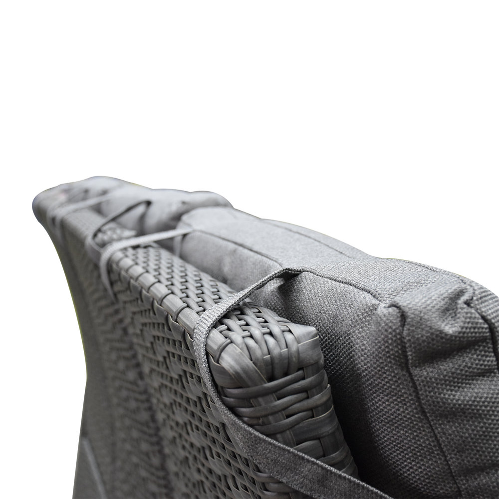 AVH-Collectie Showroommodel Hanoi stoel bank dining loungeset 4 delig verstelbare tafel antraciet AVH-Collectie Showroommodel Hanoi stoel bank dining loungeset 4 delig verstelbare tafel antraciet