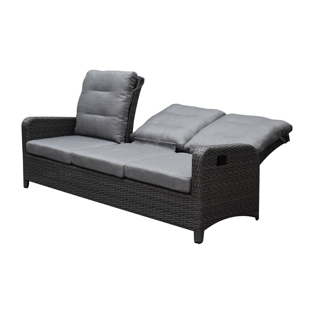 AVH-Collectie Showroommodel Hanoi stoel bank dining loungeset 4 delig verstelbare tafel antraciet AVH-Collectie Showroommodel Hanoi stoel bank dining loungeset 4 delig verstelbare tafel antraciet