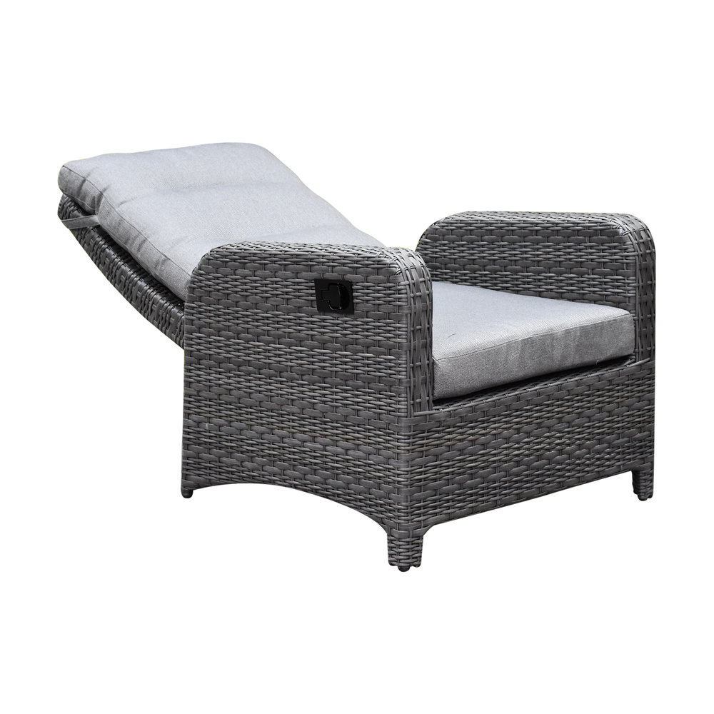 AVH-Collectie Showroommodel Hanoi stoel bank dining loungeset 4 delig verstelbare tafel antraciet AVH-Collectie Showroommodel Hanoi stoel bank dining loungeset 4 delig verstelbare tafel antraciet