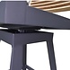 Higold York bar draaistoel aluminium antraciet teak Higold York bar draaistoel aluminium antraciet teak