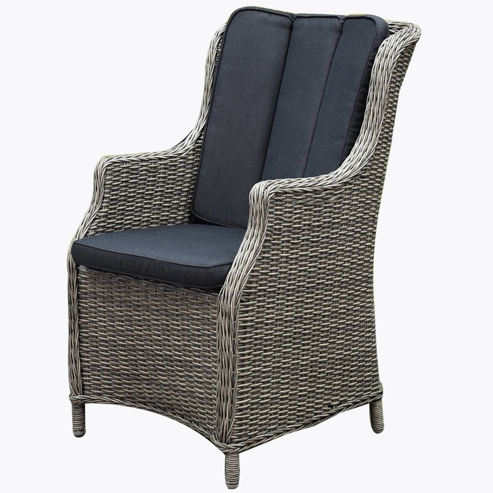 AVH-Collectie Set van 6 stuks Darwin dining tuinstoel grijs wicker AVH-Collectie Set van 6 stuks Darwin dining tuinstoel grijs wicker