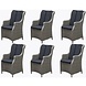 AVH-Collectie 6 stuks Darwin dining tuinstoel grijs AVH-Collectie 6 stuks Darwin dining tuinstoel grijs