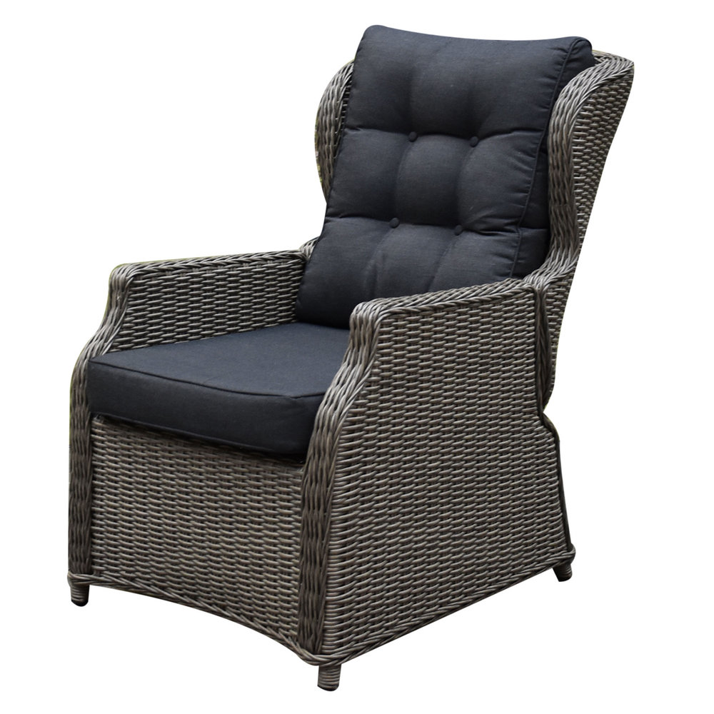 AVH-Collectie Ibiza lounge tuinstoel verstelbaar grijs AVH-Collectie Ibiza lounge tuinstoel verstelbaar grijs