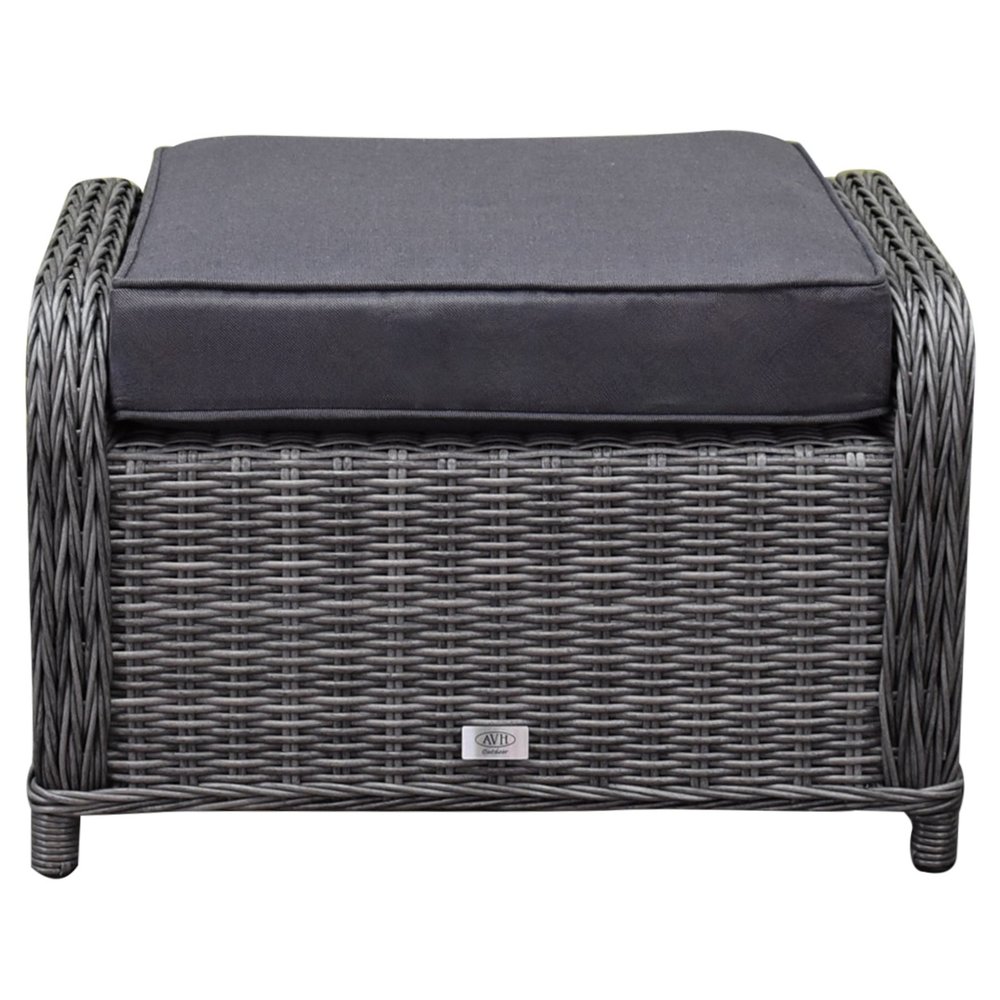 AVH-Collectie Toscane XL voetenbank 72x58xH46 cm antraciet AVH-Collectie Toscane XL voetenbank 72x58xH46 cm antraciet