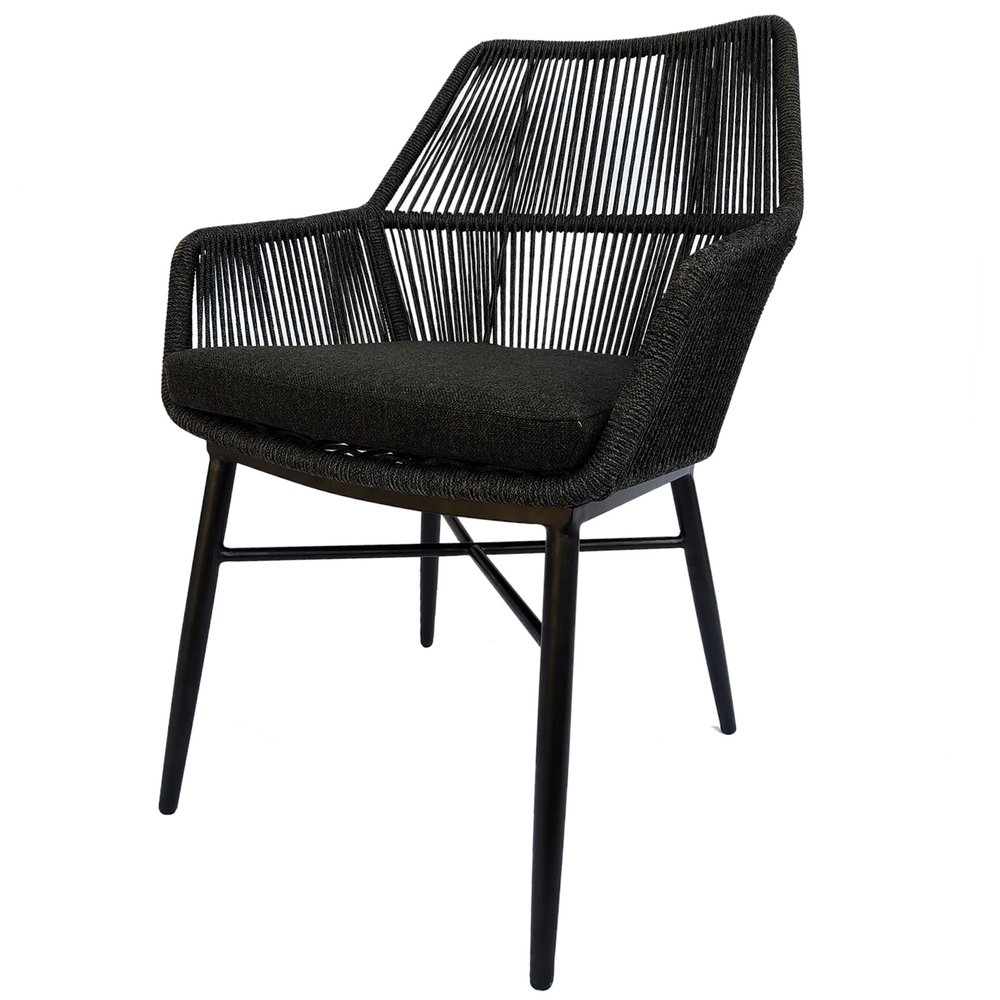 AVH-Collectie Chianti dining tuinstoel zwart rope AVH-Collectie Chianti dining tuinstoel zwart rope