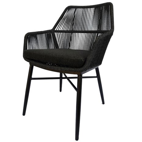 AVH-Collectie Chianti dining tuinstoel zwart rope AVH-Collectie Chianti dining tuinstoel zwart rope