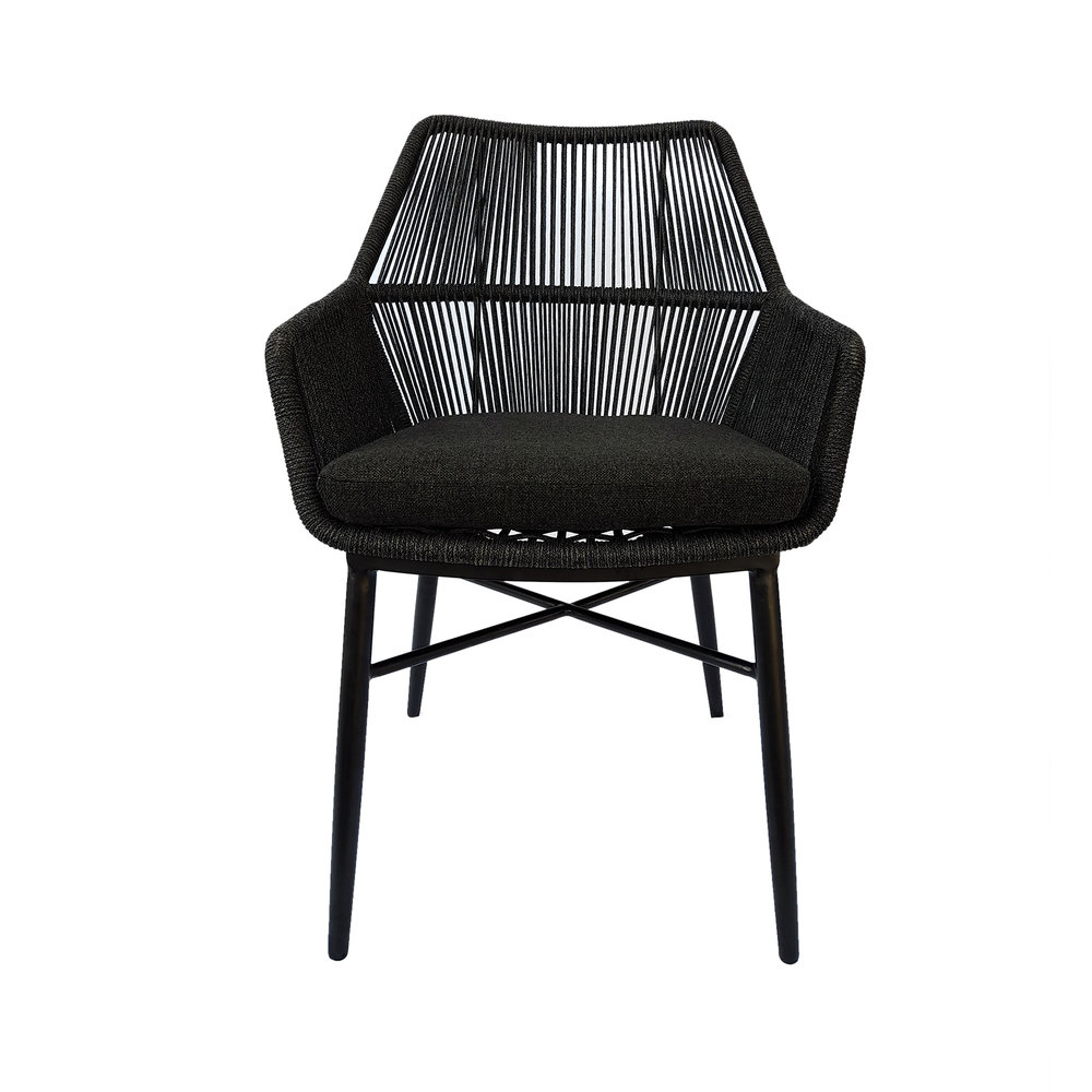 AVH-Collectie Chianti dining tuinstoel zwart rope AVH-Collectie Chianti dining tuinstoel zwart rope