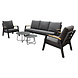 AVH-Collectie Santika stoel-bank loungeset 5-delig antraciet aluminium AVH-Collectie Santika stoel-bank loungeset 5-delig antraciet aluminium