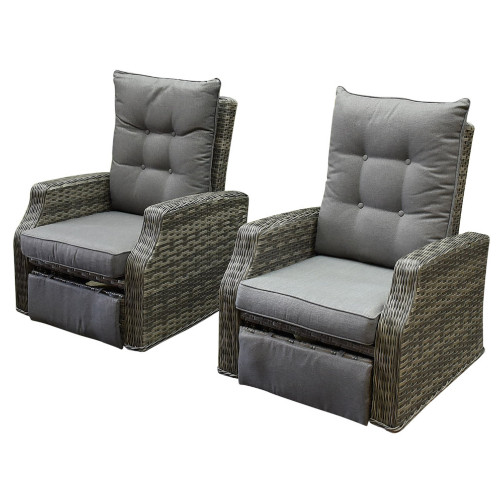 AVH-Collectie Kreta lounge balkonset 2 delig draaibaar verstelbare voetenbank AVH-Collectie Kreta lounge balkonset 2 delig draaibaar verstelbare voetenbank