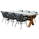 Garden Impressions Margriet Norwich dining tuinset 240x100xH77 cm 7-delig zwart Garden Impressions Margriet Norwich dining tuinset 240x100xH77 cm 7-delig zwart