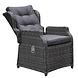 AVH-Collectie Ibiza XL stoel-bank loungeset 4-delig verstelbaar antraciet AVH-Collectie Ibiza XL stoel-bank loungeset 4-delig verstelbaar antraciet