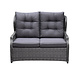 AVH-Collectie Ibiza XL stoel-bank loungeset 4-delig verstelbaar antraciet AVH-Collectie Ibiza XL stoel-bank loungeset 4-delig verstelbaar antraciet