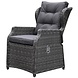 AVH-Collectie Ibiza XL stoel-bank loungeset 4-delig verstelbaar antraciet AVH-Collectie Ibiza XL stoel-bank loungeset 4-delig verstelbaar antraciet