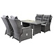 AVH-Collectie Ibiza XL stoel-bank loungeset 4-delig verstelbaar antraciet AVH-Collectie Ibiza XL stoel-bank loungeset 4-delig verstelbaar antraciet