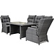 AVH-Collectie Ibiza XL stoel-bank loungeset 4-delig verstelbaar antraciet AVH-Collectie Ibiza XL stoel-bank loungeset 4-delig verstelbaar antraciet
