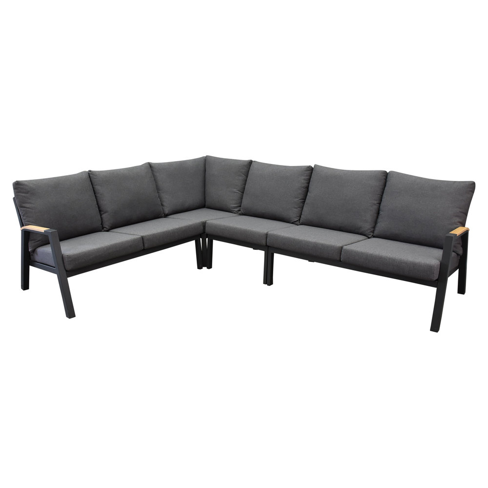 AVH-Collectie Montenegro hoek loungeset 6-delig antraciet aluminium AVH-Collectie Montenegro hoek loungeset 6-delig antraciet aluminium