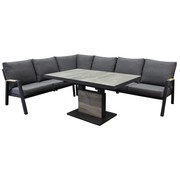 AVH-Collectie Montenegro hoek loungeset 5 delig verstelbare Vegas tafel