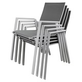 AVH-Collectie Set van 4 x New Valley dining tuinstoel stapelbaar wit