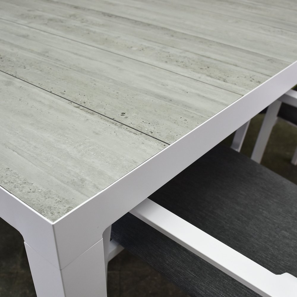 AVH-Collectie Fresno dining tuintafel 160x90xH74 cm wit AVH-Collectie Fresno dining tuintafel 160x90xH74 cm wit