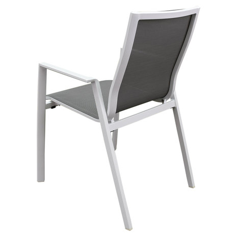 AVH-Collectie New Valley Fresno dining tuinset 100x100xH74 cm 5 delig aluminium wit