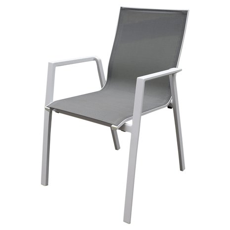 AVH-Collectie New Valley Fresno dining tuinset 100x100xH74 cm 5 delig aluminium wit