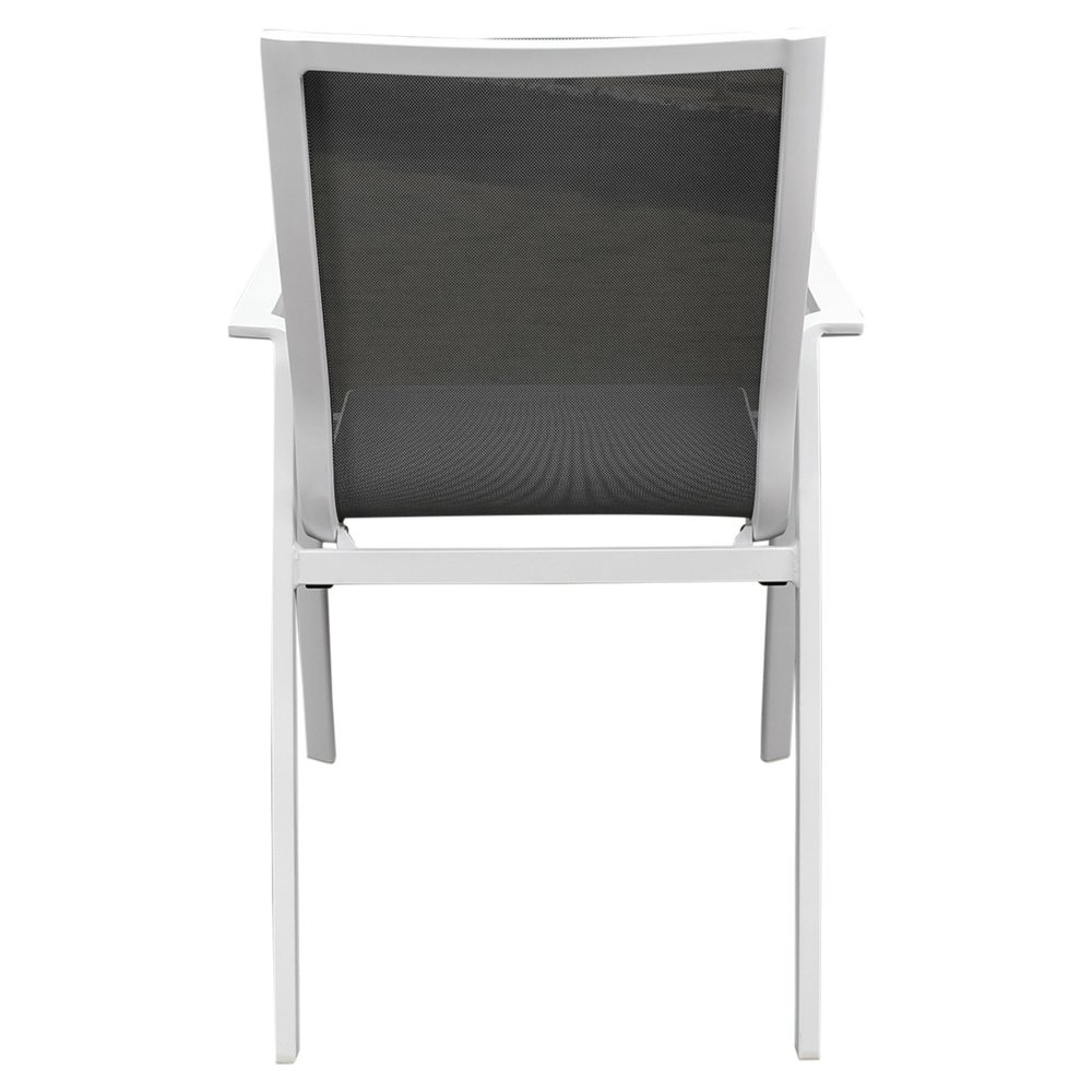 AVH-Collectie New Valley Fresno dining tuinset 100x100xH74 cm 5 delig aluminium wit