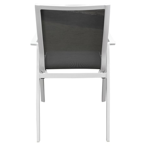 AVH-Collectie New Valley Fresno dining tuinset 100x100xH74 cm 5 delig aluminium wit