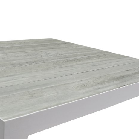 AVH-Collectie New Valley Fresno dining tuinset 100x100xH74 cm 5 delig aluminium wit