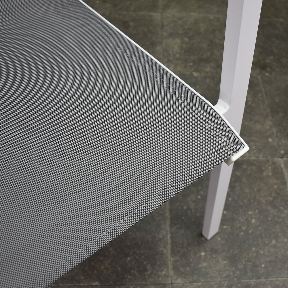 AVH-Collectie New Valley Fresno dining tuinset 100x100xH74 cm 5 delig aluminium wit