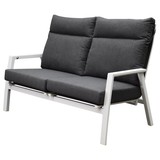 AVH-Collectie Vegas 2-zitsbank verstelbaar aluminium wit AVH-Collectie Vegas 2-zitsbank verstelbaar aluminium wit