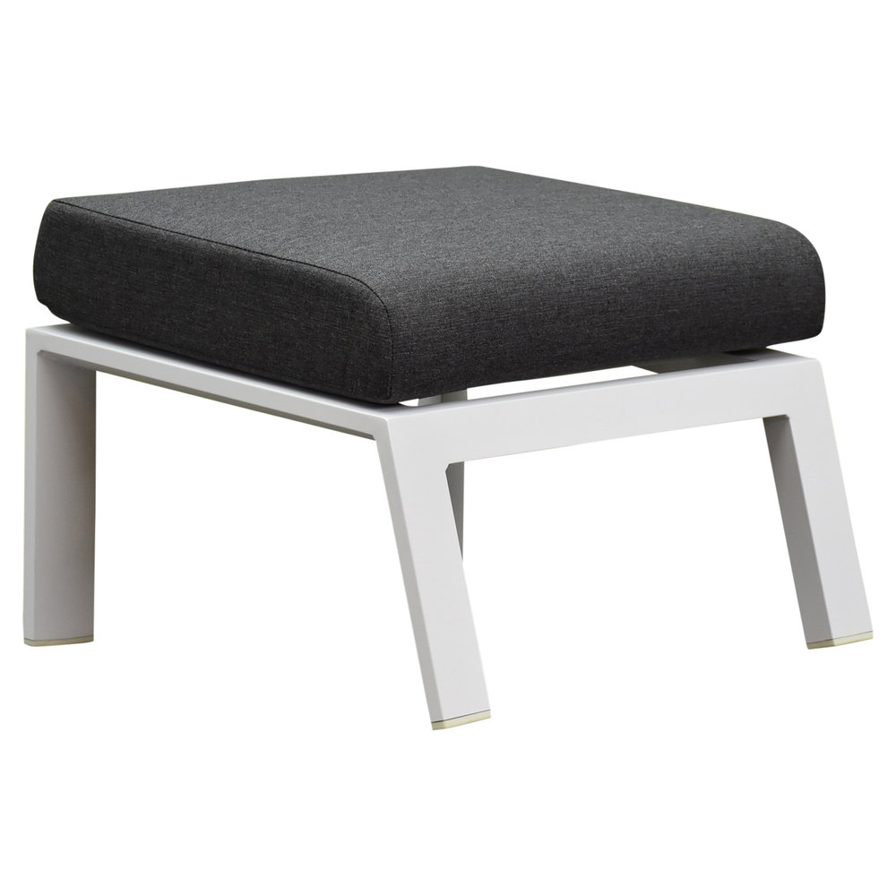 AVH-Collectie Vegas voetenbank aluminium wit AVH-Collectie Vegas voetenbank aluminium wit