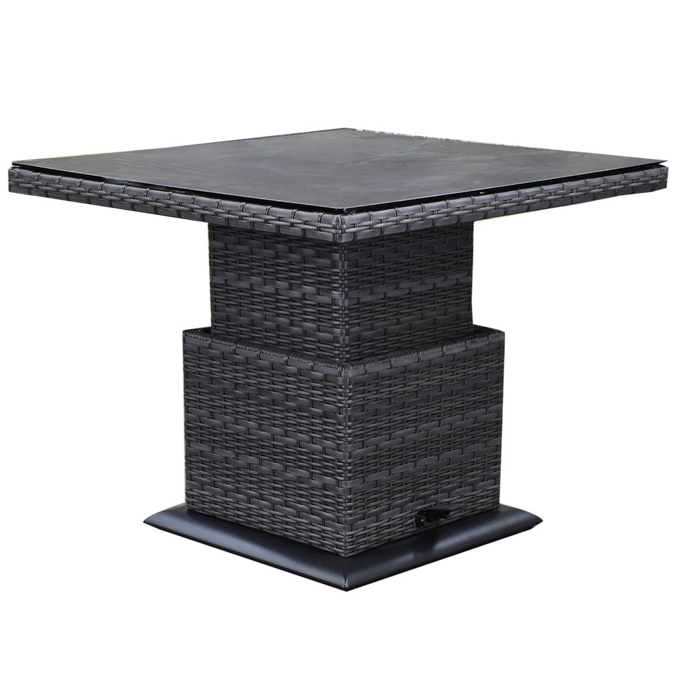 AVH-Collectie Ibiza premium dining loungeset 4 delig verstelbare tafel antraciet AVH-Collectie Ibiza premium dining loungeset 4 delig verstelbare tafel antraciet