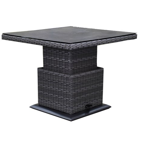 AVH-Collectie Ibiza premium dining loungeset 4 delig verstelbare tafel antraciet AVH-Collectie Ibiza premium dining loungeset 4 delig verstelbare tafel antraciet