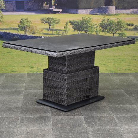 AVH-Collectie Ibiza premium dining verstelbare hoek loungeset 5 delig antraciet met verstelbare tafel AVH-Collectie Ibiza premium dining verstelbare hoek loungeset 5 delig antraciet met verstelbare tafel