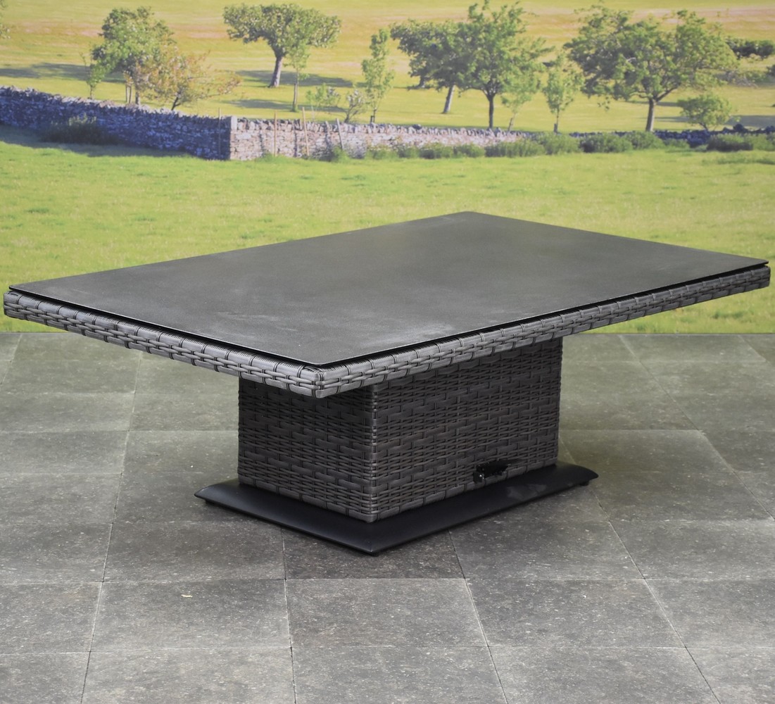 AVH-Collectie Ibiza premium dining verstelbare hoek loungeset 5 delig antraciet met verstelbare tafel AVH-Collectie Ibiza premium dining verstelbare hoek loungeset 5 delig antraciet met verstelbare tafel