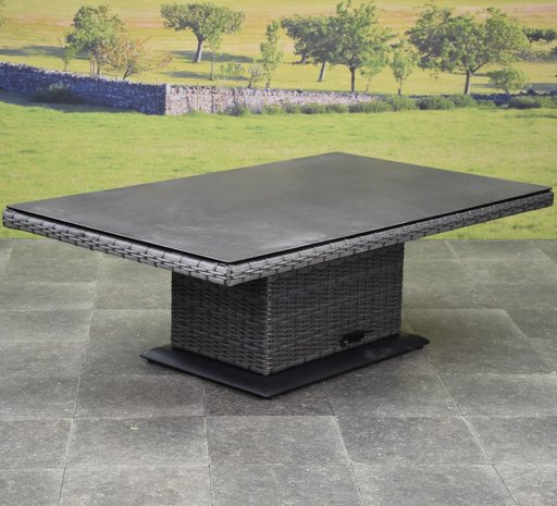 AVH-Collectie Ibiza premium dining verstelbare hoek loungeset 5 delig antraciet met verstelbare tafel AVH-Collectie Ibiza premium dining verstelbare hoek loungeset 5 delig antraciet met verstelbare tafel