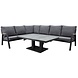 AVH-Collectie Santika dining hoek loungeset 5 delig met verstelbare tafel antraciet AVH-Collectie Santika dining hoek loungeset 5 delig met verstelbare tafel antraciet