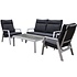 Vegas stoel bank loungeset 4 delig verstelbaar aluminium wit Vegas stoel bank loungeset 4 delig verstelbaar aluminium wit