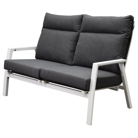 AVH-Collectie Vegas stoel bank loungeset 6 delig verstelbaar aluminium wit AVH-Collectie Vegas stoel bank loungeset 6 delig verstelbaar aluminium wit