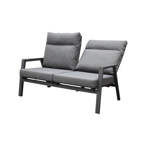 AVH-Collectie Vegas verstelbare stoel bank loungeset 4-delig antraciet aluminium AVH-Collectie Vegas verstelbare stoel bank loungeset 4-delig antraciet aluminium