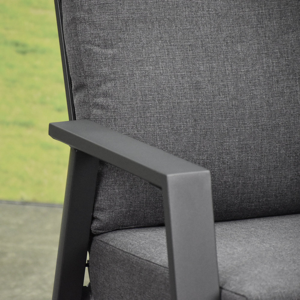 AVH-Collectie Vegas stoel bank loungeset 4 delig verstelbaar antraciet aluminium AVH-Collectie Vegas stoel bank loungeset 4 delig verstelbaar antraciet aluminium