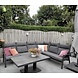 AVH-Collectie Pacific hoek dining loungeset 5 delig aluminium verstelbaar antraciet AVH-Collectie Pacific hoek dining loungeset 5 delig aluminium verstelbaar antraciet