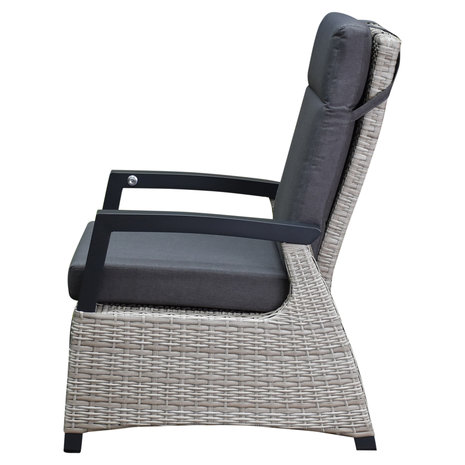 AVH-Collectie Dallas lounge balkonset 2 delig verstelbaar met verstelbare voetenbanken grijs AVH-Collectie Dallas lounge balkonset 2 delig verstelbaar met verstelbare voetenbanken grijs