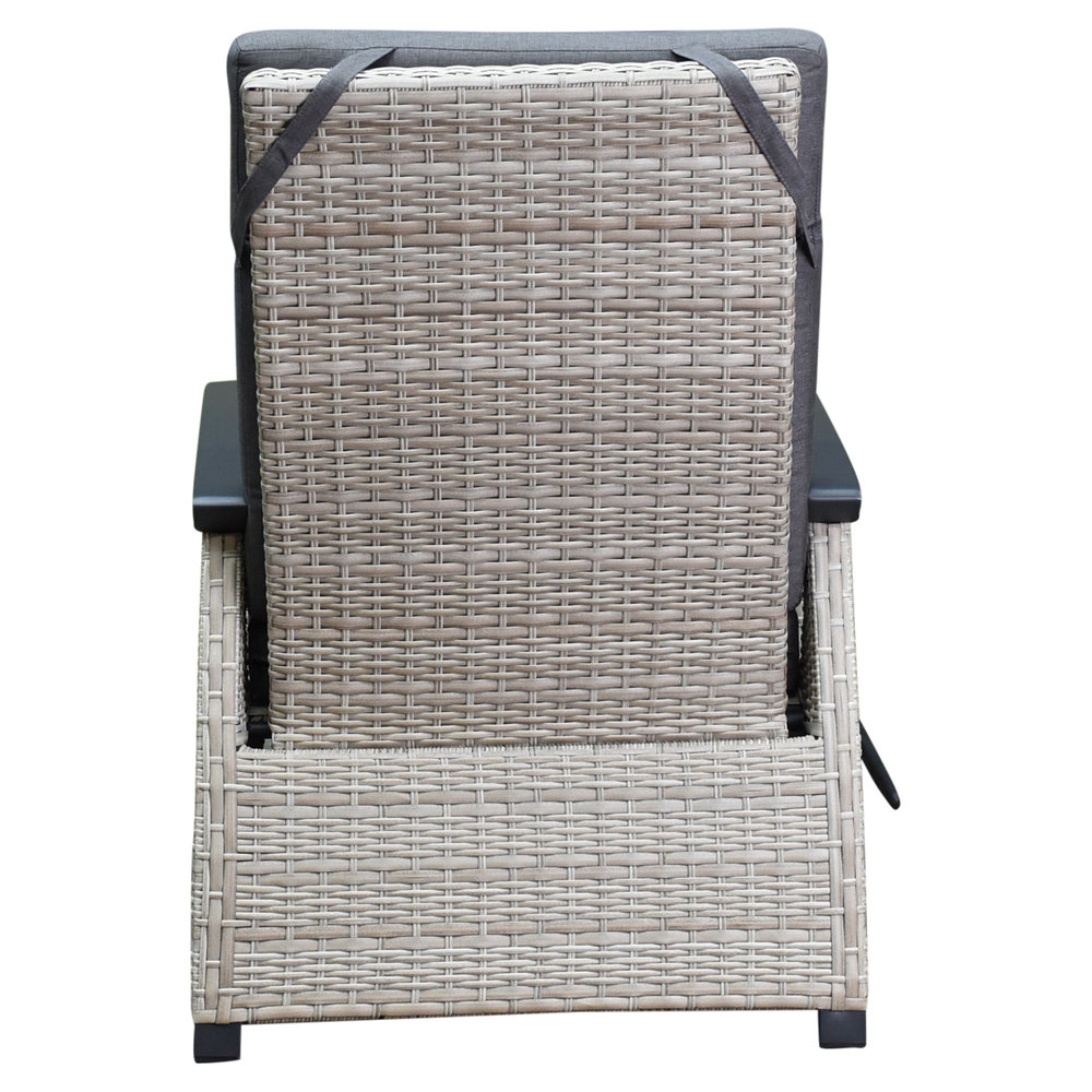 AVH-Collectie Dallas lounge balkonset 2 delig verstelbaar met verstelbare voetenbanken grijs AVH-Collectie Dallas lounge balkonset 2 delig verstelbaar met verstelbare voetenbanken grijs